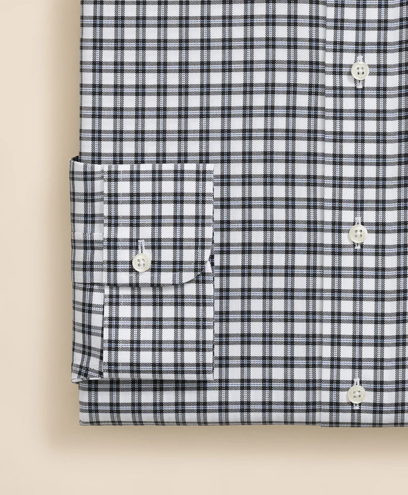 Brooks Brothers Explorer Collection Non-Iron Twill Ainley Collar Check, Dress Shirt