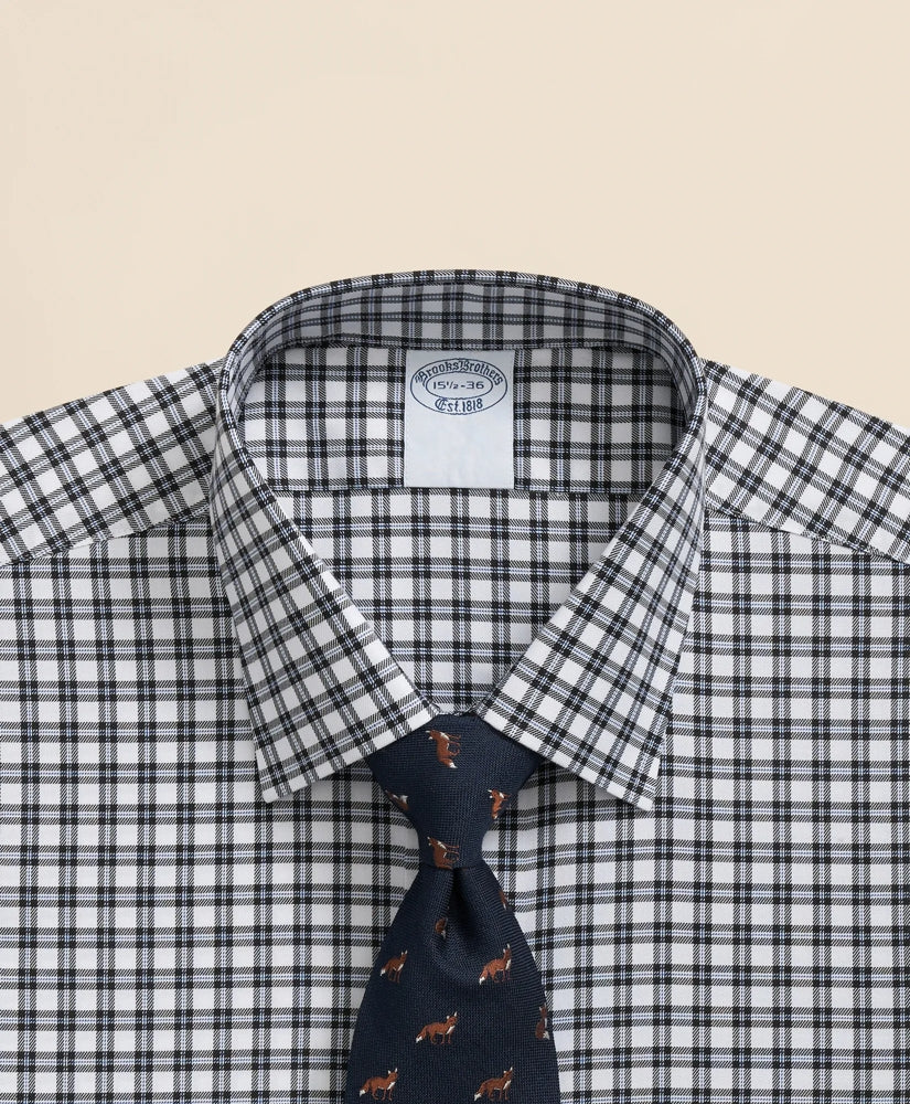 Brooks Brothers Explorer Collection Non-Iron Twill Ainley Collar Check, Dress Shirt
