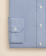 Brooks Brothers Explorer Collection Non-Iron Twill Ainley Collar Ground Stripe, Dress Shirt