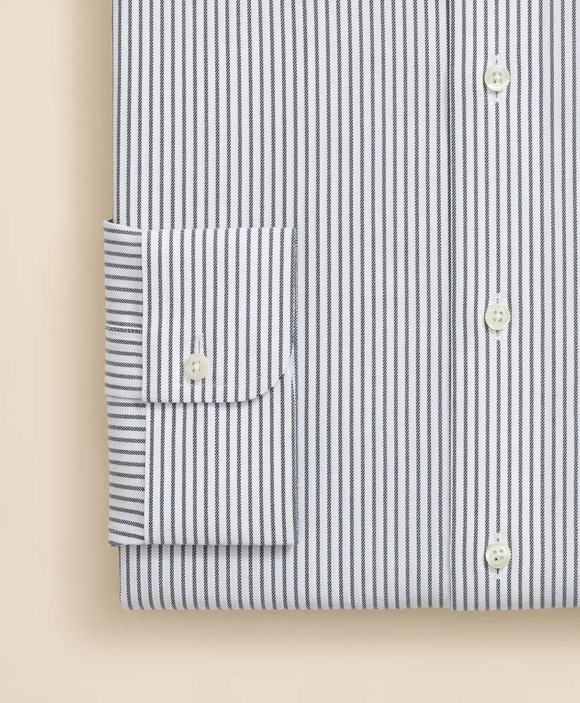 Brooks Brothers Explorer Collection Non-Iron Twill Ainsley Collar Striped, Dress Shirt