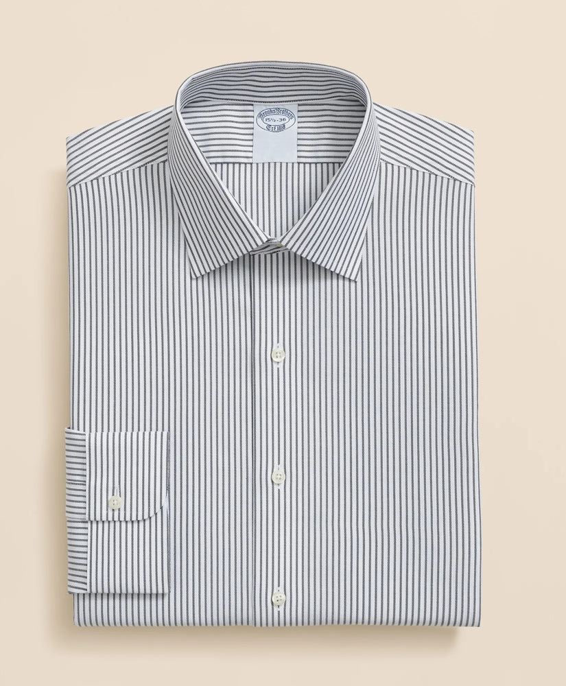 Brooks Brothers Explorer Collection Non-Iron Twill Ainsley Collar Striped, Dress Shirt