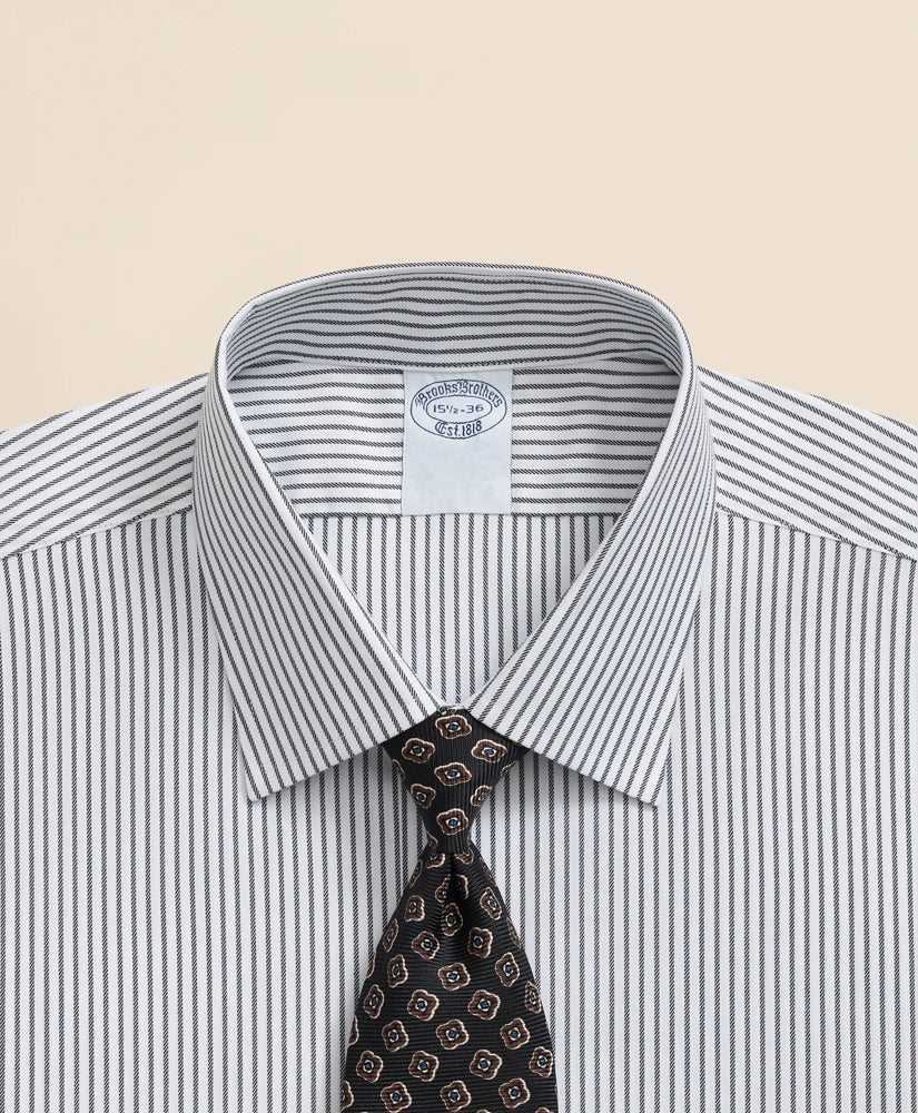 Brooks Brothers Explorer Collection Non-Iron Twill Ainsley Collar Striped, Dress Shirt