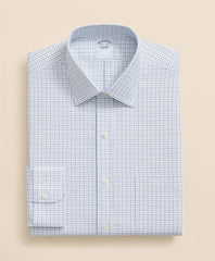 Brooks Brothers Explorer Collection Non-Iron Twill Ainsley Collar Windowpane, Dress Shirt