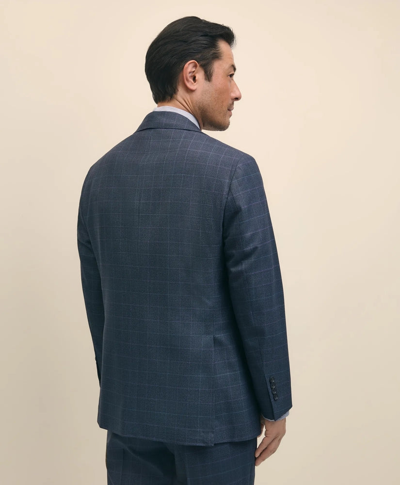 Brooks Brothers Explorer Collection Slim Fit Wool Overcheck Suit Jacket
