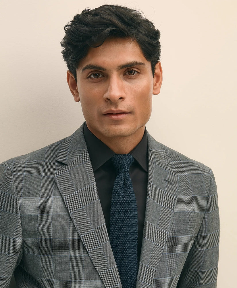 Brooks Brothers Explorer Collection Slim Fit Wool Check Suit Jacket