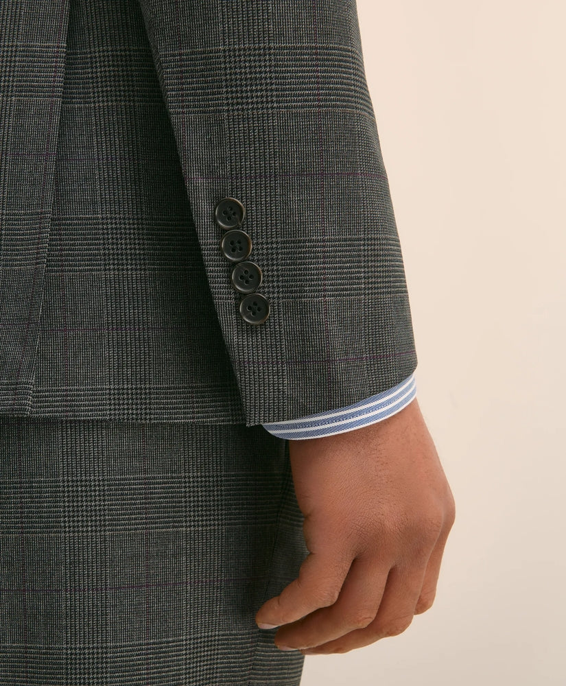 Brooks Brothers Explorer Collection Slim Fit Wool Overcheck Suit Jacket