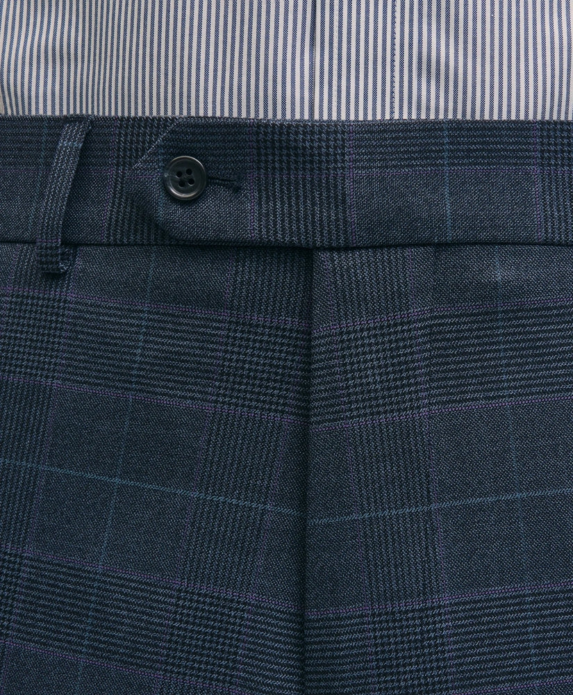Brooks Brothers Explorer Collection Slim Fit Wool Overcheck Suit Pants