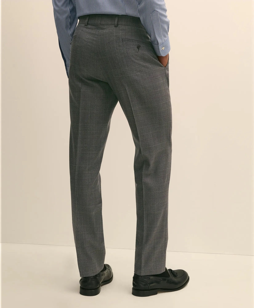 Brooks Brothers Explorer Collection Slim Fit Wool Overcheck Suit Pants