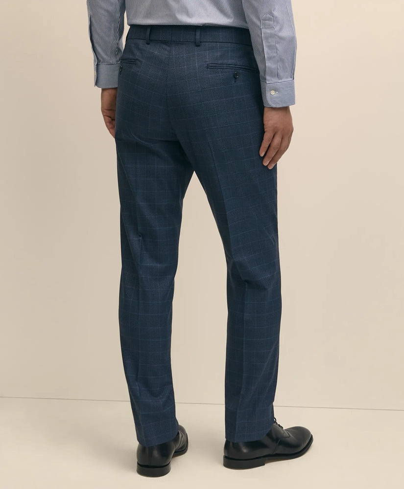 Brooks Brothers Explorer Collection Slim Fit Wool Overcheck Suit Pants