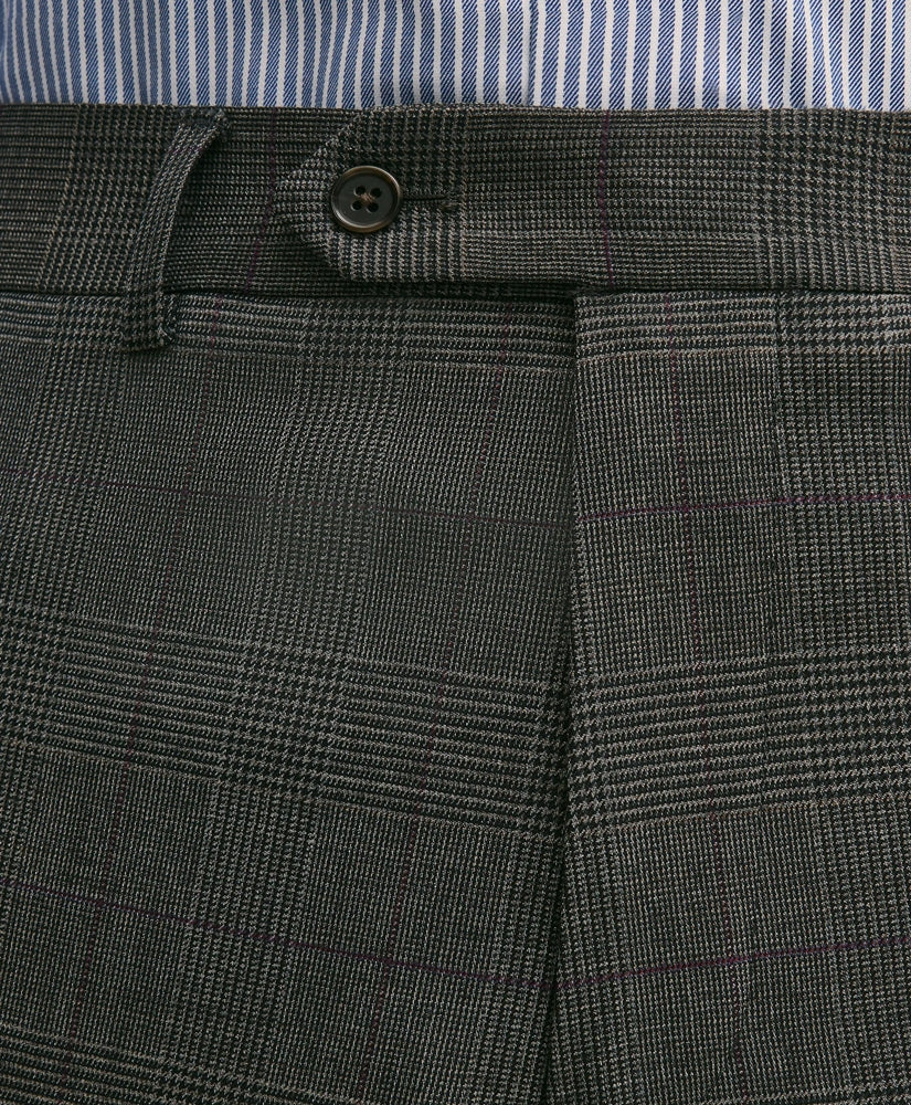 Brooks Brothers Explorer Collection Slim Fit Wool Overcheck Suit Pants