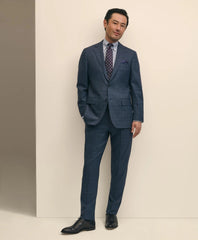 Brooks Brothers Explorer Collection Slim Fit Wool Overcheck Suit Pants