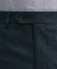 Brooks Brothers Explorer Collection Slim Fit Wool Overcheck Suit Pants