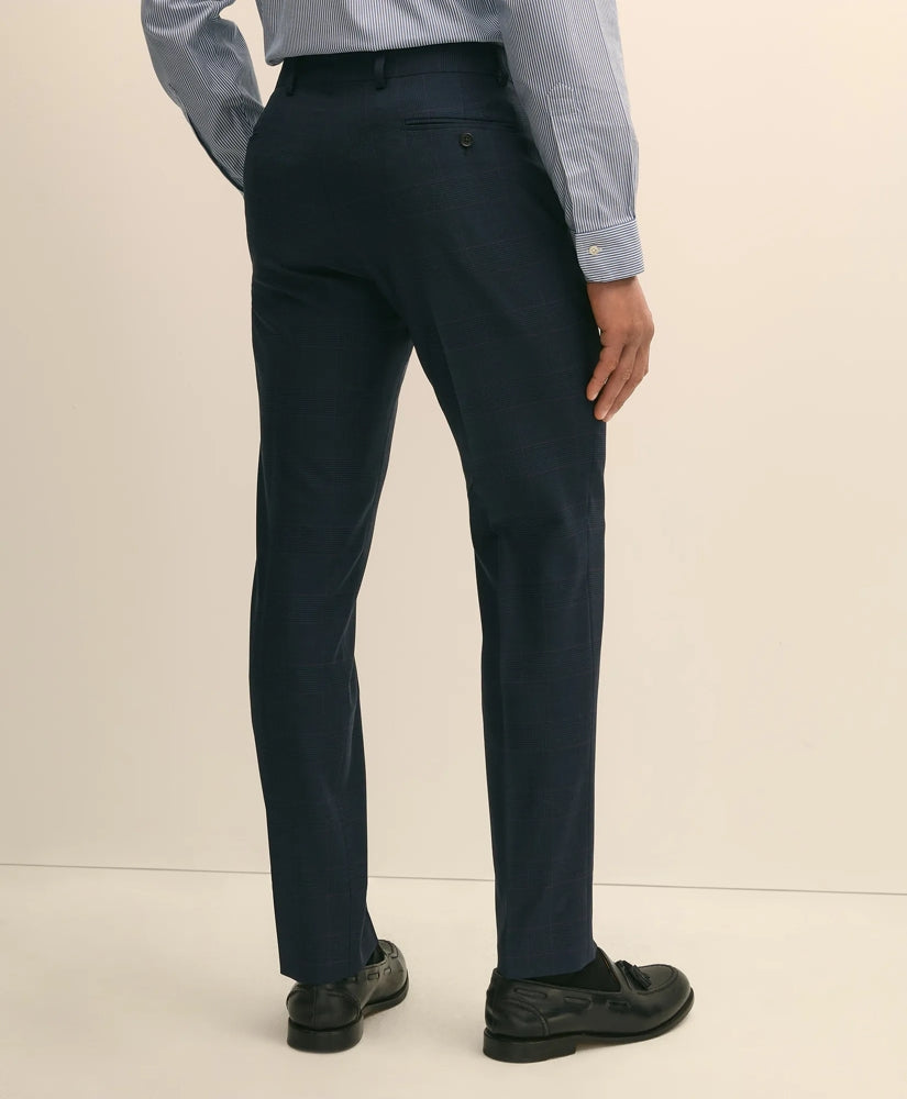 Brooks Brothers Explorer Collection Slim Fit Wool Overcheck Suit Pants