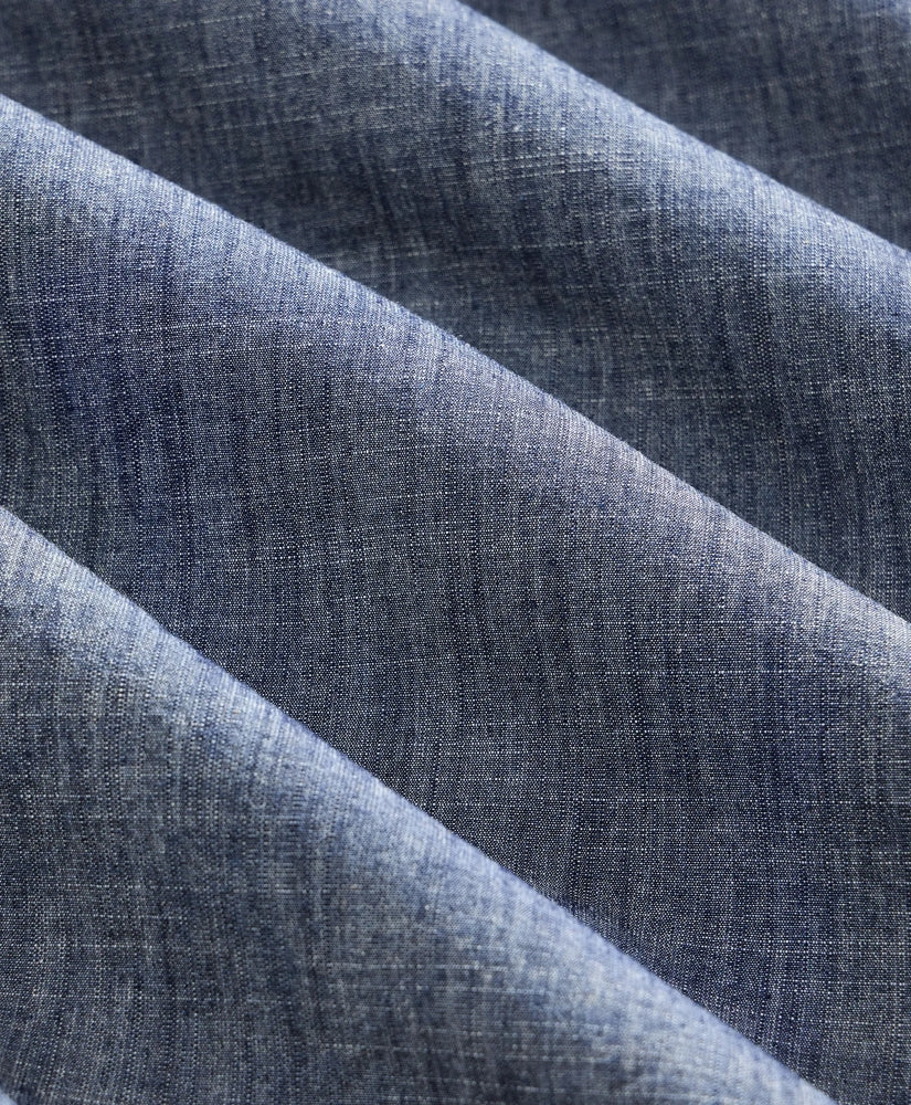 Brooks Brothers X Engineered Garments Cotton Chambray Round Pinhole Collar Oversized Dress Shirt