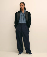 Brooks Brothers X Engineered Garments Cotton Chambray Wing Collar Oversized Dress Shirt