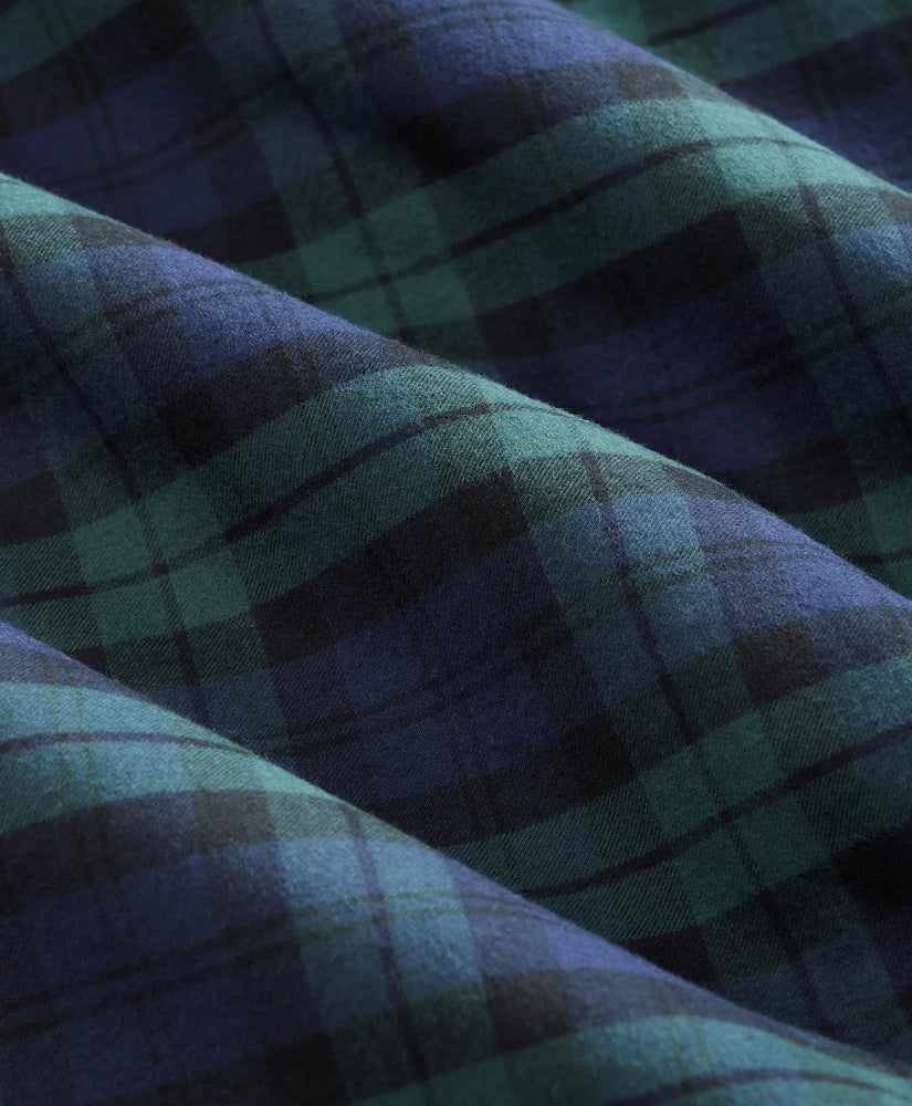 Brooks Brothers X Engineered Garments Cotton Flannel Wing Collar Oversized, Tartan Dress Shirt