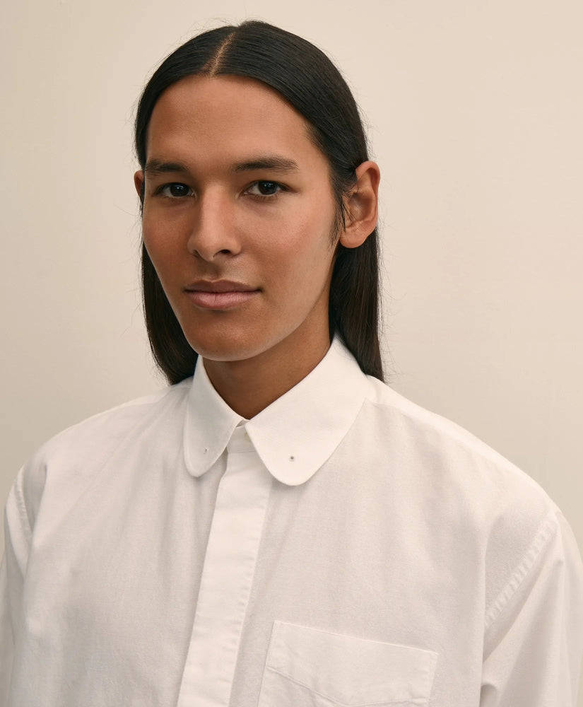 Brooks Brothers X Engineered Garments Cotton Oxford Round Pinhole Collar Oversized Dress Shirt