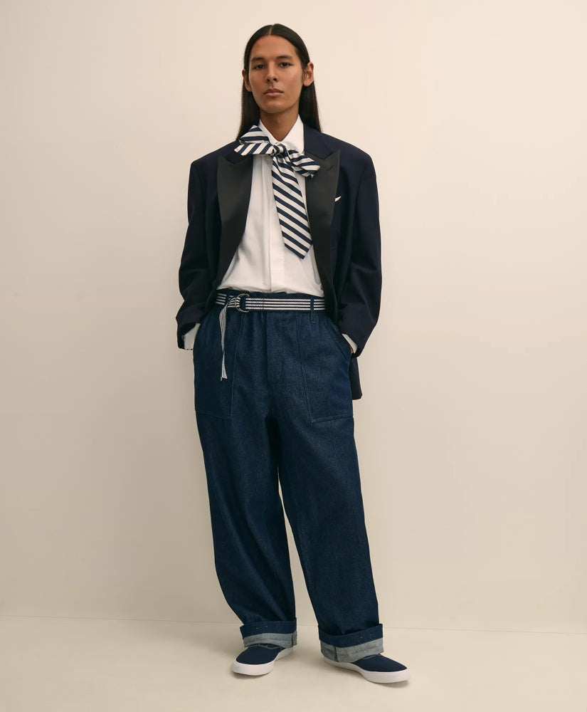 Brooks Brothers X Engineered Garments Cotton Oxford Round Pinhole Collar Oversized Dress Shirt