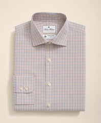 Brooks Brothers X Thomas Mason® Cotton English Collar, Checked Dress Shirt