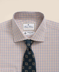 Brooks Brothers X Thomas Mason® Cotton English Collar, Checked Dress Shirt