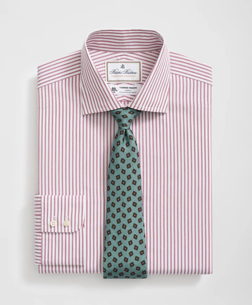 Brooks Brothers X Thomas Mason® Cotton English Collar, Striped Dress Shirt