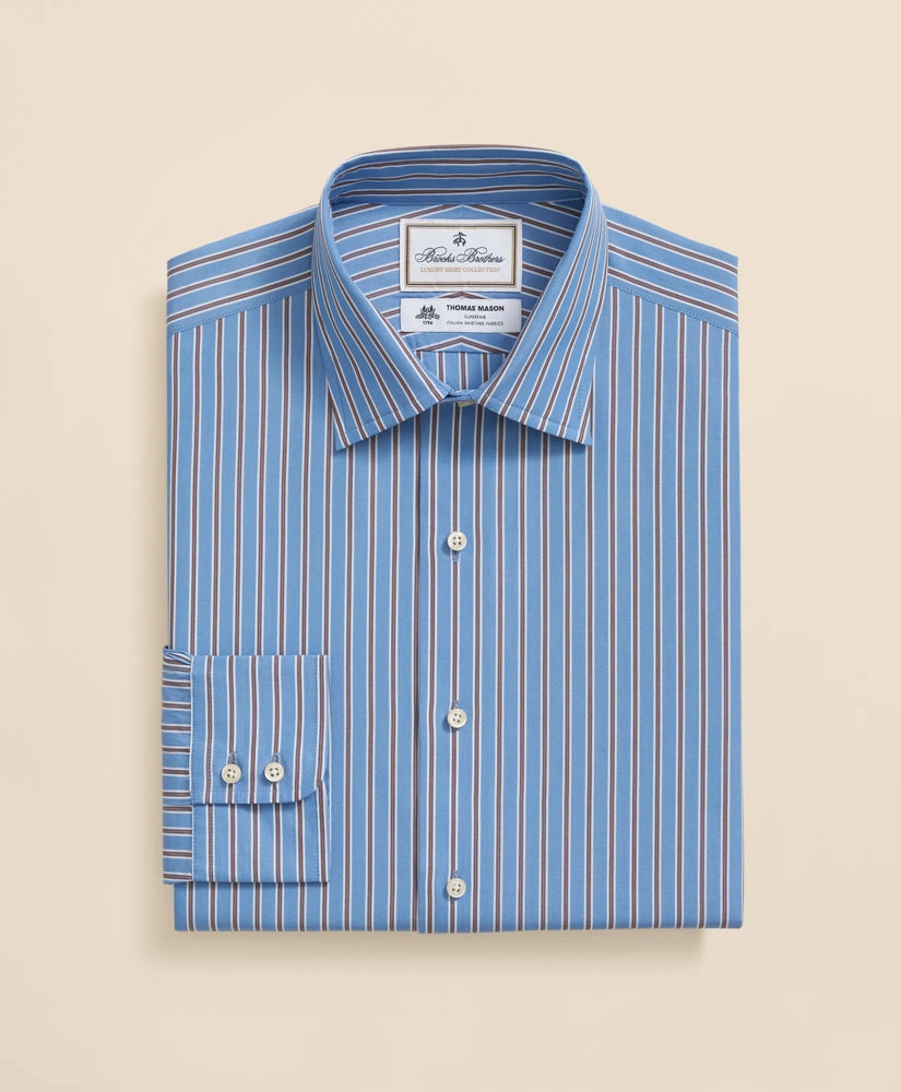 Brooks Brothers X Thomas Mason® Cotton English Collar, Stripe Dress Shirt