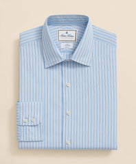 Brooks Brothers x Thomas Mason® Cotton Poplin Ainsley Collar, Multi Stripe Dress Shirt