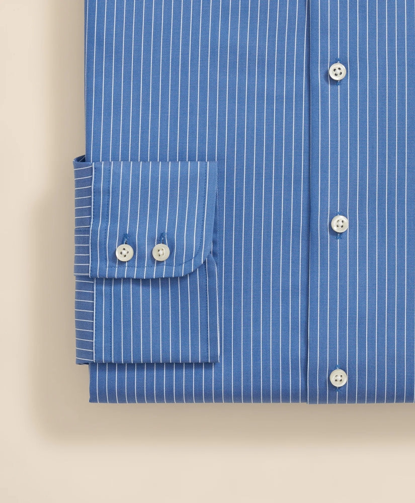 Brooks Brothers x Thomas Mason® Cotton Poplin Ainsley Collar, Striped Dress Shirt