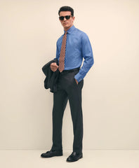 Brooks Brothers x Thomas Mason® Cotton Poplin Ainsley Collar, Striped Dress Shirt