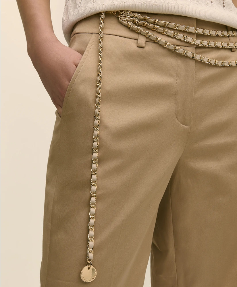 B-Low the Belt Gold-Tone Chain & Leather Waist Belt