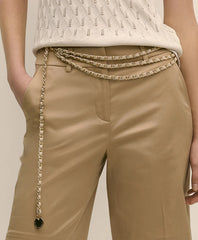 B-Low the Belt Gold-Tone Chain & Leather Waist Belt
