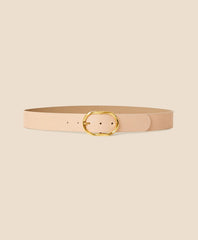 B-Low the Belt Gold-Tone & Leather Twisted Buckle Belt