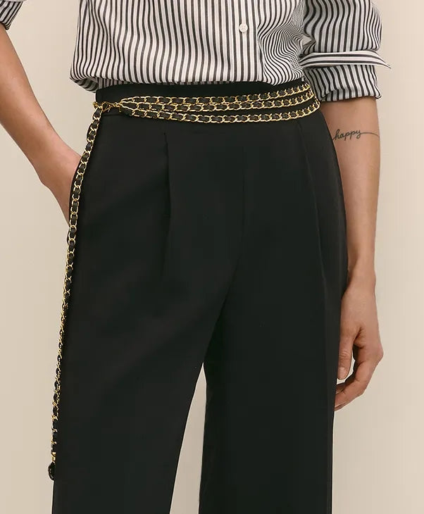 B-Low the Belt Mini-Chain Leather Belt