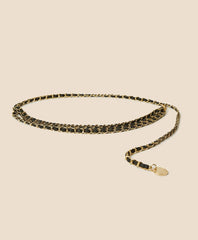 B-Low the Belt Mini-Chain Leather Belt