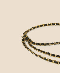 B-Low the Belt Mini-Chain Leather Belt