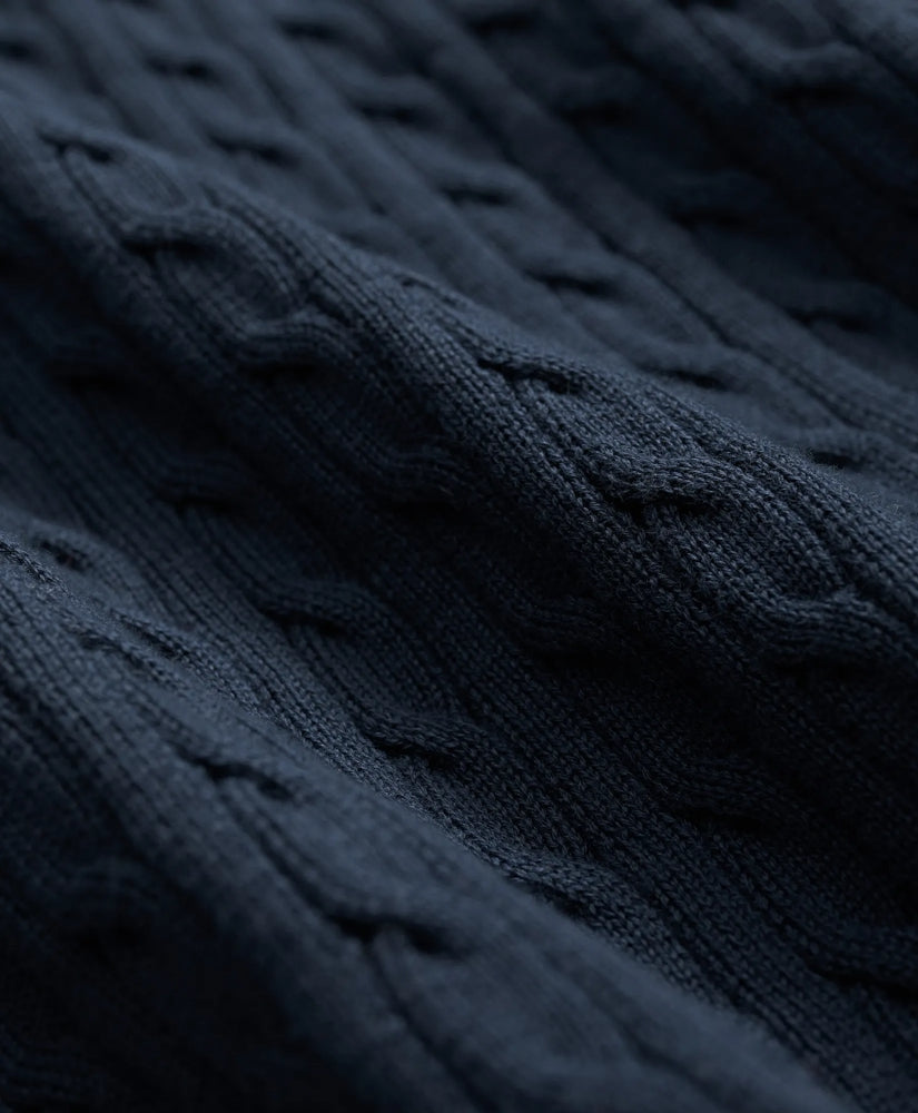Cable Knit Archive Tennis Polo in Supima® Cotton