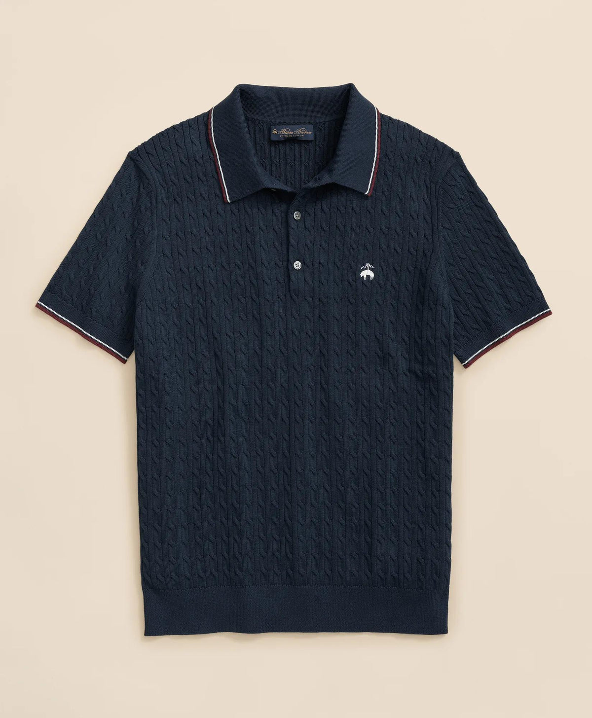 Cable Knit Archive Tennis Polo in Supima® Cotton