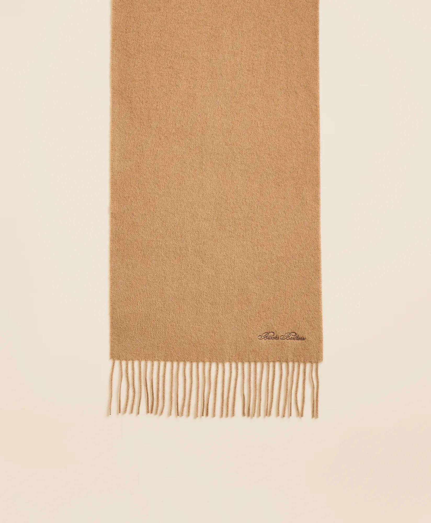 Camel Hair Fringed Scarf