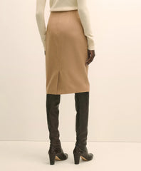 Camel Hair Pencil Skirt