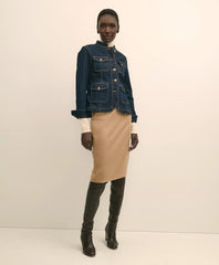 Camel Hair Pencil Skirt