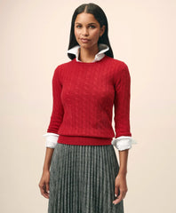 Cashmere Cable Crewneck Sweater