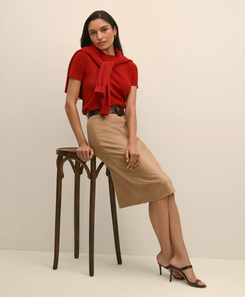 Cashmere Short-Sleeve Shell