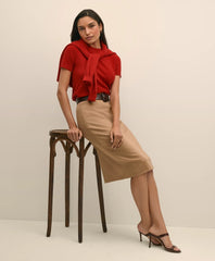 Cashmere Short-Sleeve Shell