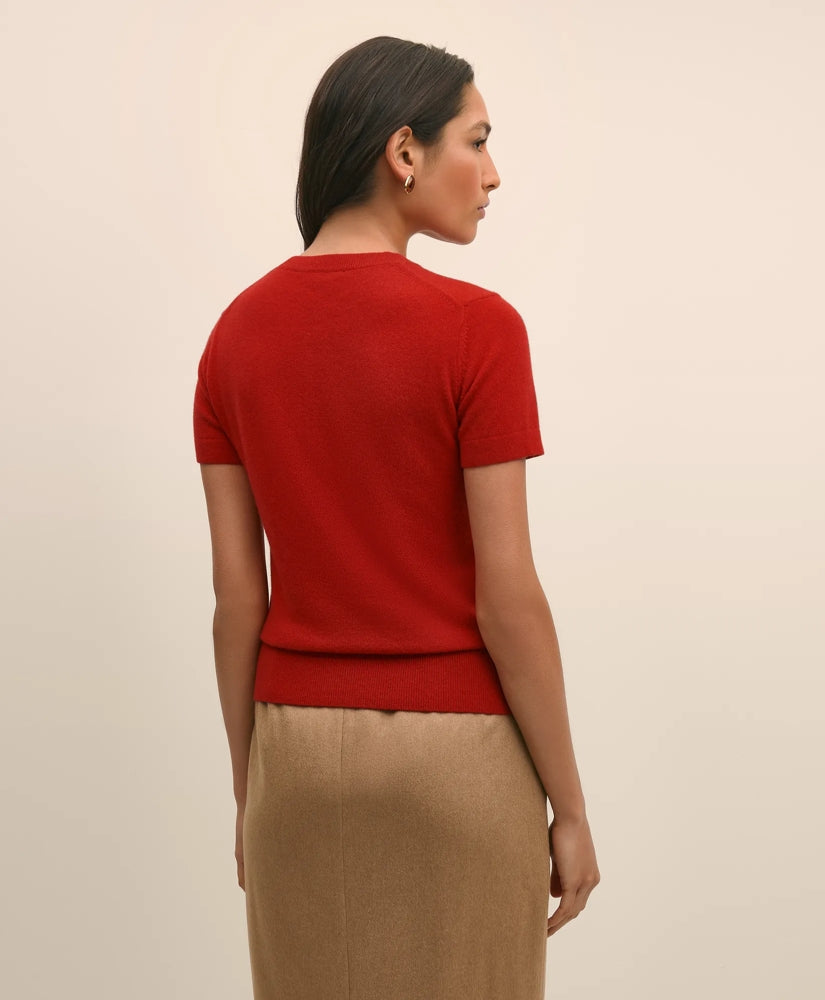 Cashmere Short-Sleeve Shell