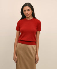 Cashmere Short-Sleeve Shell