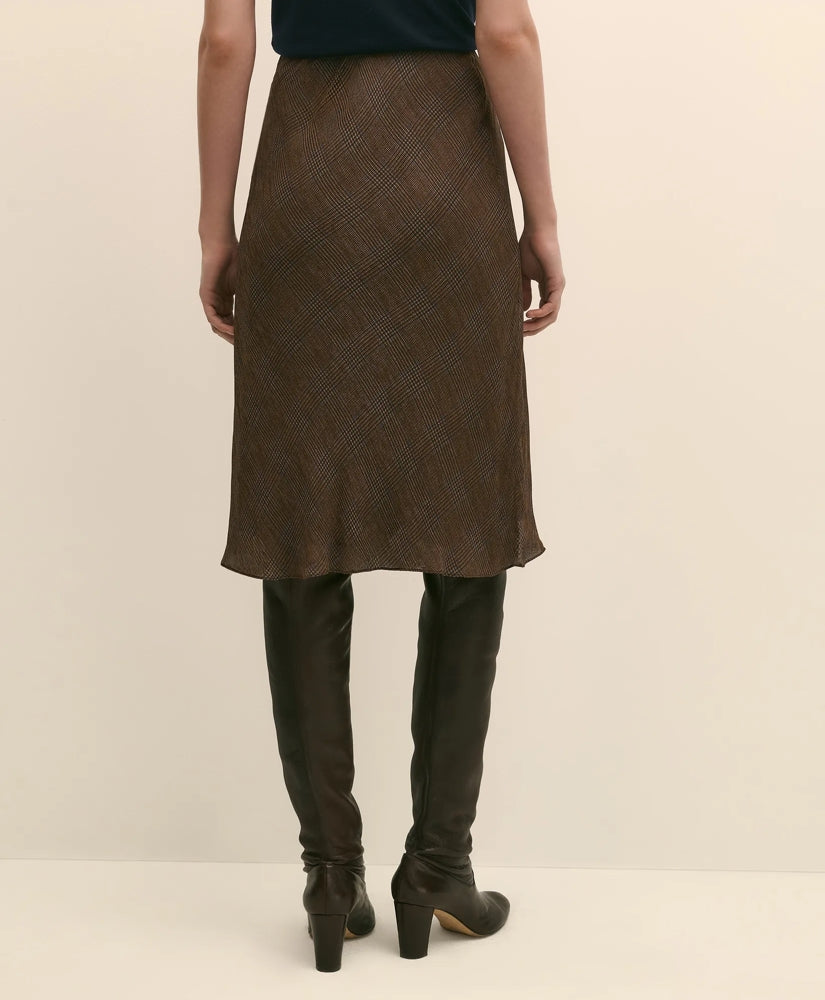 Chiffon Plaid Skirt