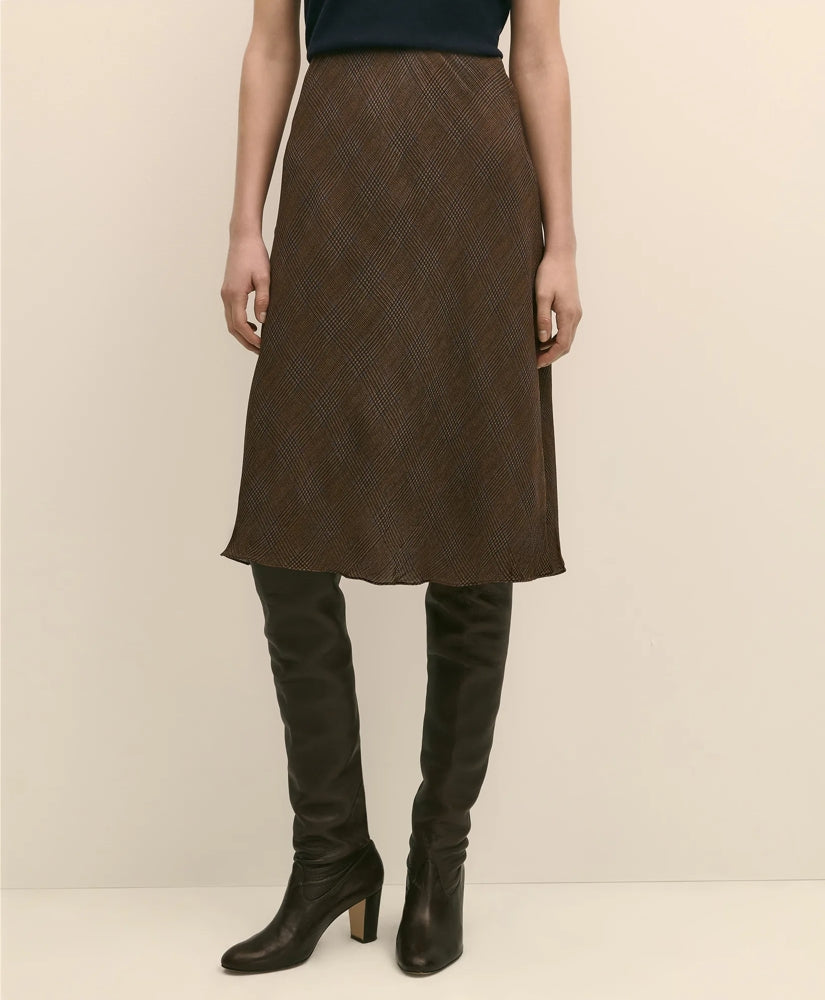 Chiffon Plaid Skirt
