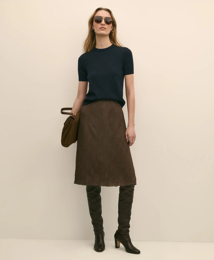 Chiffon Plaid Skirt