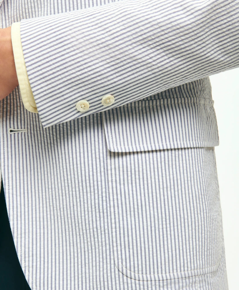 Classic Fit Archive-Inspired Seersucker Sport Coat in Cotton
