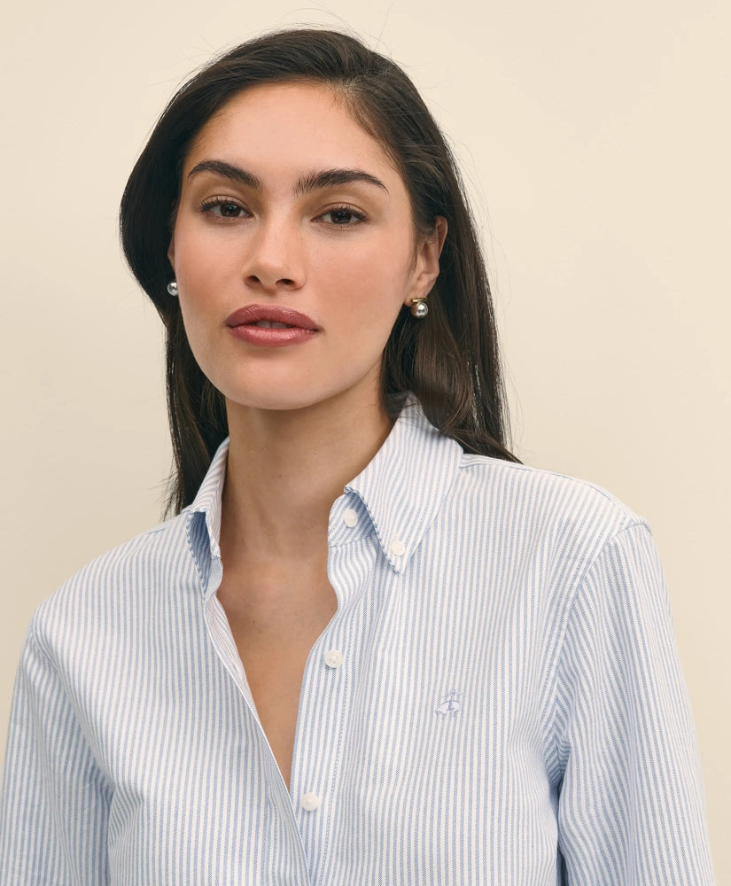 Classic-Fit Cotton Oxford Stripe Shirt